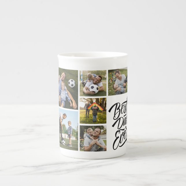 Caneca De Porcelana Crie seu próprio 6 Pai de colagem de fotos (Frente)