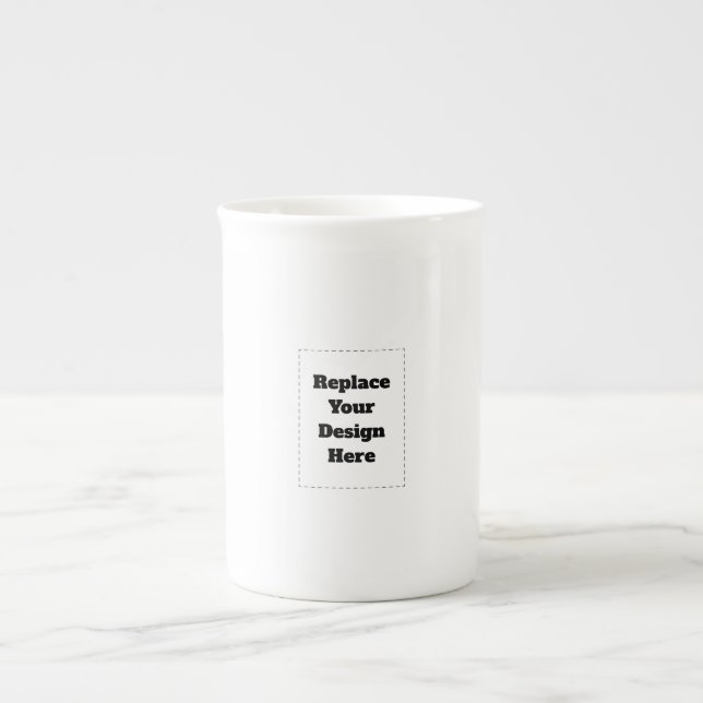Caneca De Porcelana Crie seu próprio branco (Frente)