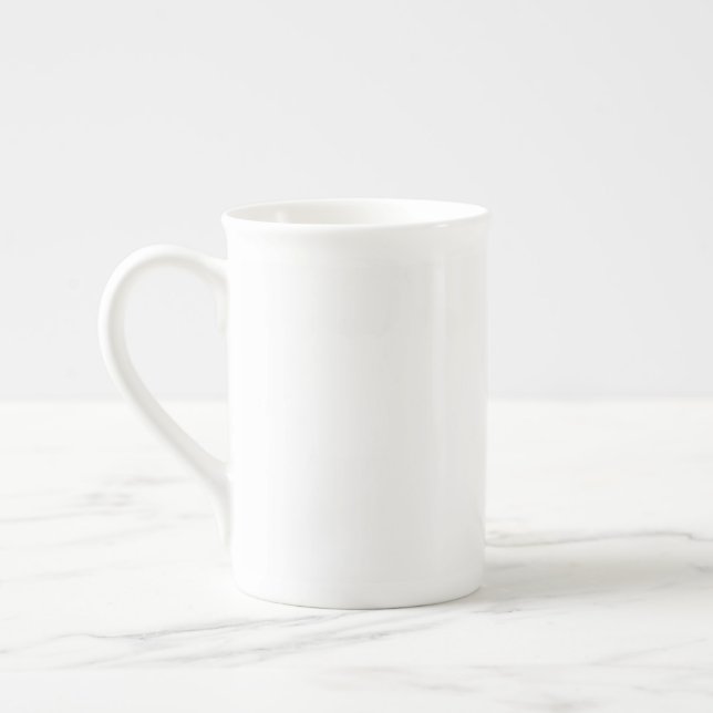 Caneca De Porcelana Crie seu próprio branco personalizável (Esquerda)