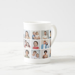 Caneca De Porcelana Crie Sua Própria Colagem de 21 Fotos