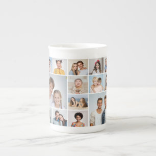 Caneca De Porcelana Crie Sua Própria Colagem De Fotos 14