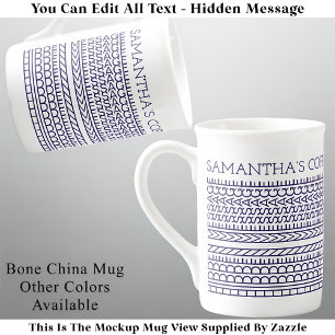 Caneca De Porcelana Crie Sua Própria Mensagem Oculta Curta 148BW Novid