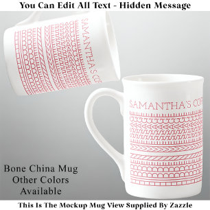Caneca De Porcelana Crie sua própria mensagem oculta curta 148PW Novid