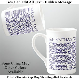 Caneca De Porcelana Crie Sua Própria Mensagem Oculta Longa 148BW Novid