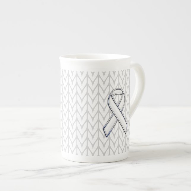 Caneca De Porcelana Cromo Como Impressão de Sensibilização do Knit Bra (Frente Esquerda)