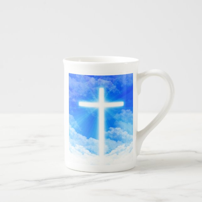 Caneca De Porcelana Cruz de Cristo de Jesus Personalizável Cristão (Direita)