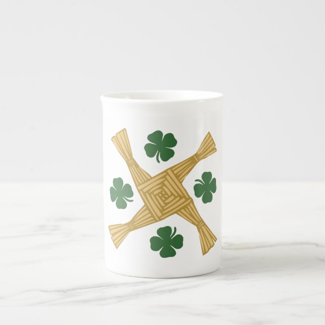 Caneca De Porcelana Cruz do St. Brigids (Frente)