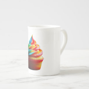 Caneca De Porcelana Cupa do arco-íris deslumbrante da SlipperyJoe's gi