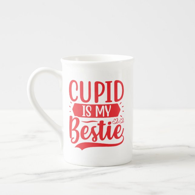 Caneca De Porcelana cupid é a minha bestie (Esquerda)