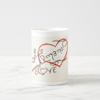 Caneca De Porcelana custom art design calligraphy