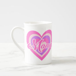 Caneca De Porcelana Custon Retro Heart Mama