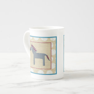 Caneca De Porcelana Cutout Zebra em Cream