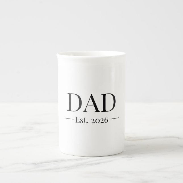 Caneca De Porcelana Dad Established 2026 (Frente)