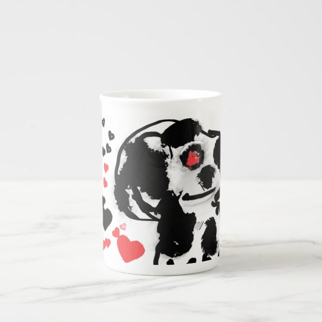 Caneca De Porcelana Dalmácia enviou amor (Frente)
