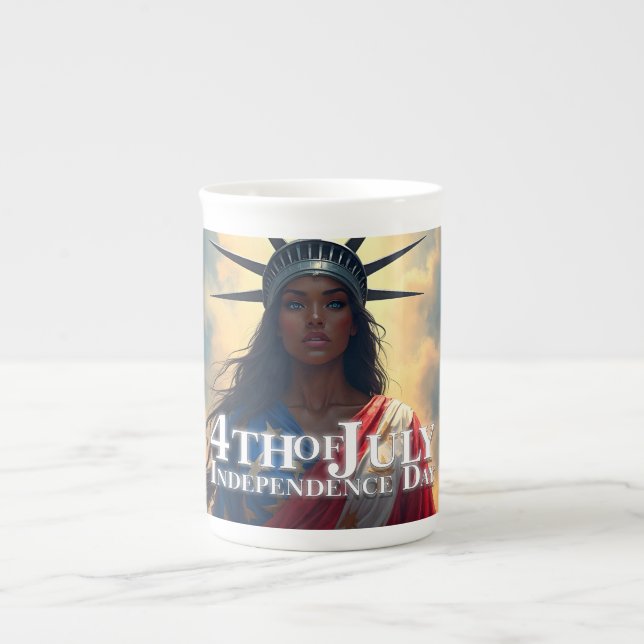 Caneca De Porcelana Dama Liberdade Reimaginada – Uma Nova Face da Libe (Frente)