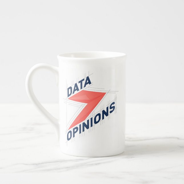 Caneca De Porcelana DATA > OPINIONS Bone China Mug | Geek Coffee Cup (Esquerda)