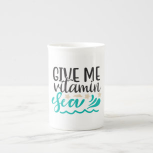 Caneca De Porcelana Dê-me Mar de Vitamina