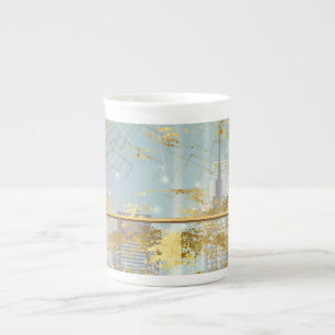 Caneca de porcelana de ossos Cartão de Páscoa de f