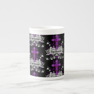 Caneca De Porcelana Decoração Gótica
