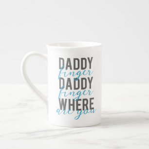 Caneca De Porcelana Dedo engraçado do pai da canção lírica da fam