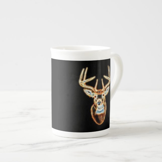 Caneca De Porcelana Deer Head Digital Energy Spirit (Frente Esquerda)