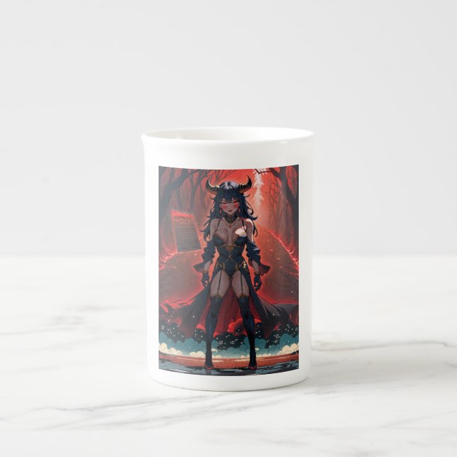 Caneca De Porcelana Demonstrações com Contato em Cruzarias, Anime Demo (Frente)