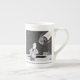Caneca De Porcelana Desastre de Meteorito Engraçado Atingindo a Terra