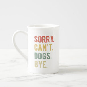 Caneca De Porcelana Desculpe Não Cachorros Tchau II