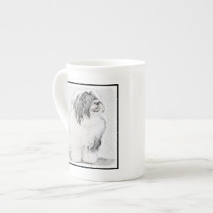 Caneca De Porcelana Desenho de Collie com Manteiga - Arte Cão Origina