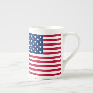 Caneca De Porcelana Desenho de Orgulho da Bandeira Americana dos EUA