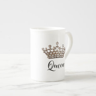 Caneca De Porcelana Design da tiara da "rainha"