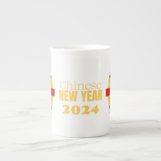 Caneca De Porcelana Design de Ano Novo Chinês - Único (Frente)