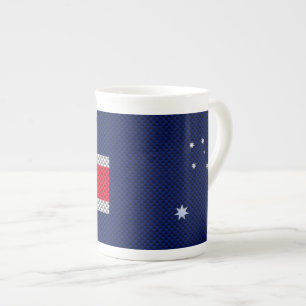 Caneca De Porcelana Design de Austrália no estilo do cromo da fibra d