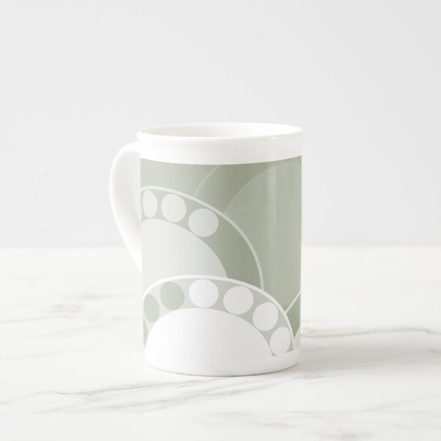 Caneca De Porcelana Design de Fern Frond Estilizado - Mug (Frente Esquerda)