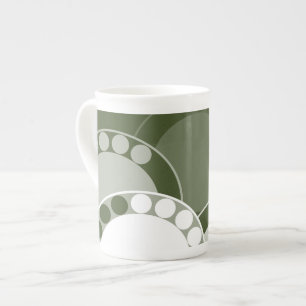 Caneca De Porcelana Design de Fern Frond Estilizado - Mug