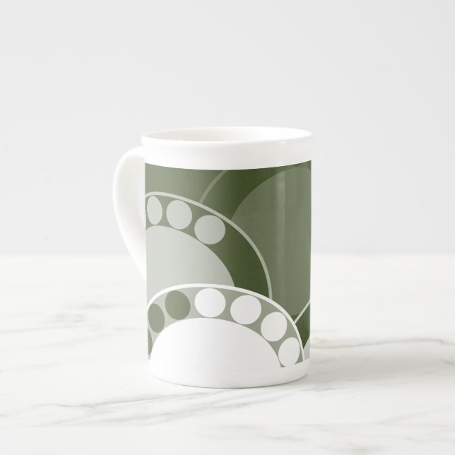 Caneca De Porcelana Design de Fern Frond Estilizado - Mug (Frente Esquerda)