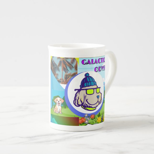 Caneca De Porcelana Design de Odisseia Galáctica (Frente Esquerda)