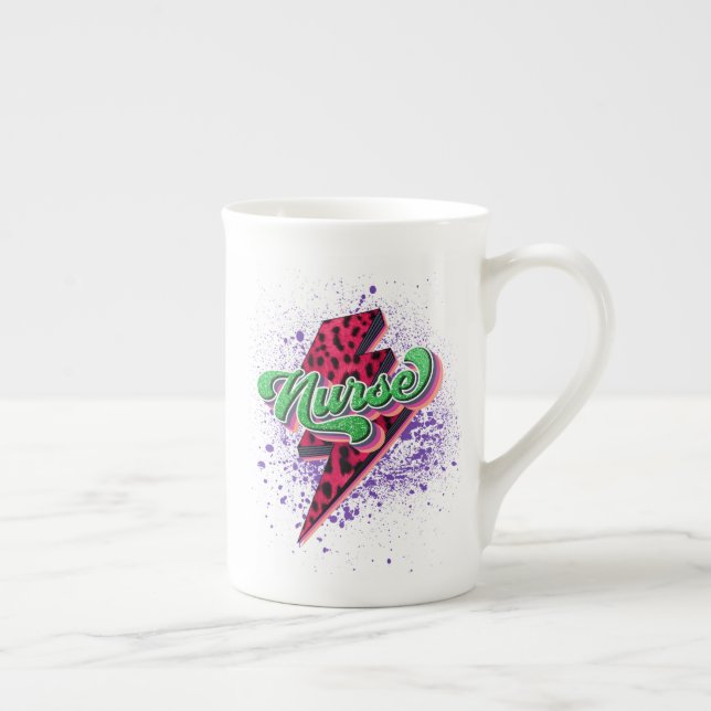 Caneca De Porcelana Design de Sublimação de Enfermeiros Retroativos, V (Direita)