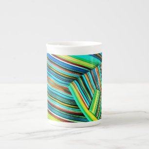 Caneca De Porcelana Design Ilusão da Linha Verde