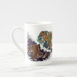 Caneca De Porcelana Destino nos Tigres das Estrelas