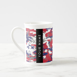 Caneca De Porcelana Dia da Independência Camuflagem Seu nome Personali