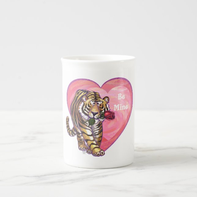 Caneca De Porcelana Dia de os namorados Tiger (Frente)