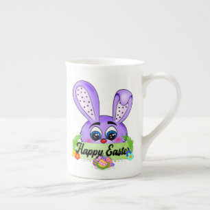 Caneca De Porcelana Dia do felz pascoa, Coelhinho Bonito Ouve Kawaii