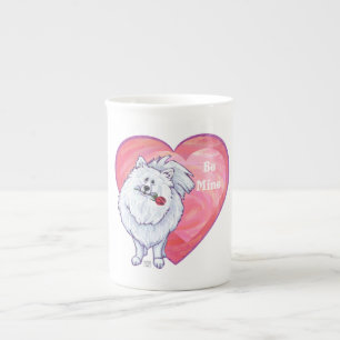 Caneca De Porcelana Dia dos namorados branco de Pomeranian