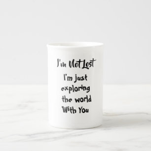 Caneca De Porcelana Dia dos Namorados, Não Estou Perdido, Estou Apenas
