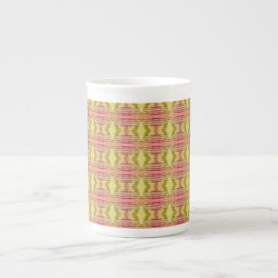 Caneca De Porcelana diamante e padrão de faixas