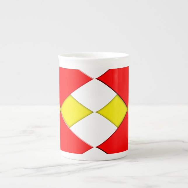 Caneca De Porcelana Diamantes (Frente)