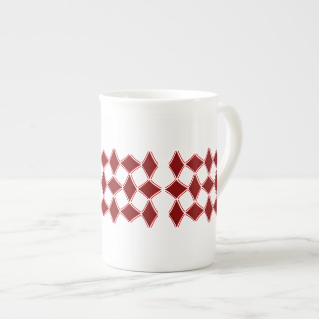 Caneca De Porcelana Diamantes (Frente Esquerda)