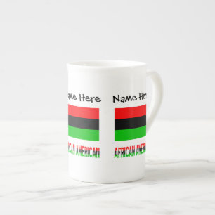 Caneca De Porcelana Diáspora Africana ou Bandeira Americana Preta Pess