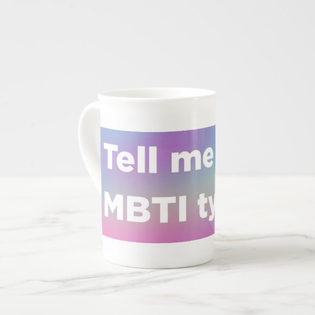 Caneca De Porcelana Diga-me seu MBTI (Frente Esquerda)